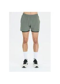 Shorts Endurance "Kros", Herren, Gr. S, US-Gr&ouml;&szlig;en, gr&uuml;n, 95% Polyester, 5% Elasthan, unifarben, kurz, Hosen Shorts, Im 2-in-1-Design mit Quick Dry und Stretch-Funktion