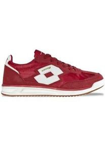 Sneaker Lotto, Herren, Gr. 41, rot, wei&szlig;, Synthetik, mehrfarbig, Schuhe Sneaker, - in angesagtem Retrodesign