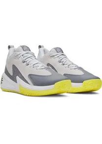 Basketballschuh Under Armour "CURRY 3Z 25 SDE", Herren, Gr. 46, halo gray, lumin gelb, titan gray, Leder, Synthetik, Textil, Schuhe