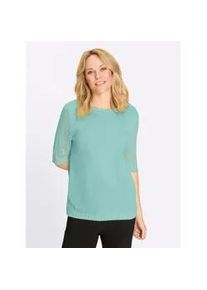Kurzarmpullover Classic Basics "Kurzarm-Pullover", Damen, Gr. 40, mint, 100% Polyacryl, unifarben, Pullover
