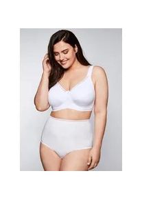 B&uuml;gelloser BH sheego, Damen, Gr. 100, Cup G, wei&szlig;, 95% Baumwolle, 5% Elasthan, BHs