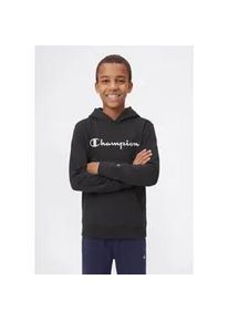 Kapuzensweatshirt Champion "ICONS TONAL Hoodie with Large Logo", Jungen, Gr. S (128/134), chr, Obermaterial: 73% Baumwolle, 27% Polyester, Sweatshirts, f&uuml;r Kinder, mit Kapuze, sportlicher Stil