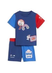 Sportanzug Puma "BMW M MOTORSPORT Essentials T-Shirt und Shorts im Set Kinder", Jungen, Gr. 98, pro blau m color, Obermaterial: 100% Baumwolle, Sportanz&uuml;ge