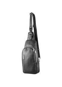 Umh&auml;ngetasche "Achilles", Damen, Gr. B/H/T: 34cm x 16cm x 5cm onesize, schwarz, Leder, Collezione Alessandro, Taschen Umh&auml;ngetasche, echtes Leder, viele F&auml;cher