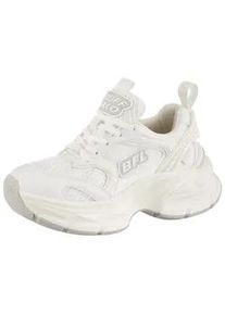 Plateausneaker Buffalo "RIDR ONE", Damen, Gr. 38, wei&szlig;, beige, Lederimitat, Synthetik, Textil, Schuhe Plateausneaker, Halbschuh, Schn&uuml;rschuh, Chunky-Sneaker mit trendy Plateausohle