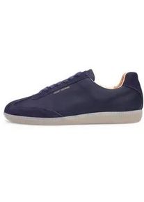 Sneaker Henry Stevens "Travis TIS Herrensneaker", Herren, Gr. 40, blau (navy), Leder und Textil, Schuhe Sneaker, Halbschuh Leder handgefertigt, sportlicher Freizeitschuh Herren
