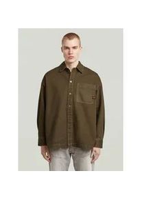 G-Star Raw Langarmshirt G-STAR "Boxy Fit Overshirt", Damen, Gr. XXL, wren gd, Obermaterial: 75% Baumwolle, 25% Baumwolle, Shirts Langarmshirt