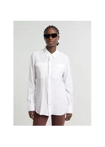 G-Star Raw Langarmshirt G-STAR "Slim Pocket Hemd", Damen, Gr. XS, brilliant wei&szlig;, Obermaterial: 100% Modal, Shirts Langarmshirt