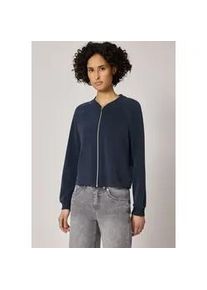 Cardigan Street One, Damen, Gr. 36, shadowed navy, Stoff, 46% Modal, 46% Polyester, 8% Elasthan, unifarben, normal normal, Rundhals, B&uuml;ndchen, Strickjacken, aus elastischem Materialmix