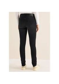Slim-fit-Jeans Cecil, Damen, Gr. 32, L&auml;nge 30, schwarz washed, Jeans, 73% Baumwolle, 25% Polyester, 2% Elasthan, unifarben, kn&ouml;chellang, Jeans Slim-fit-Jeans, High Waist