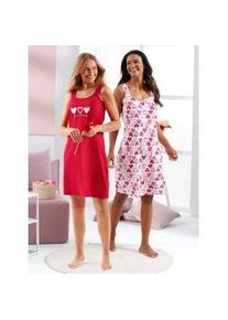 w&auml;schepur Nachthemd W&Auml;SCHEPUR "Nachthemden", Damen, Gr. 40/42, Normalgr&ouml;&szlig;en, camel, schoko, 50% Baumwolle, 50% Modal, bedruckt, gemustert, mehrfarbig, Kleider Nachthemd