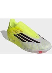 Fu&szlig;ballschuh Adidas PERFORMANCE "F50 LEAGUE, FESTE/GEMISCHTE B&Ouml;DEN, OHNE SCHN&Uuml;RUNG", Herren, Gr. 43, team solar gelb 2, core schwarz, lucid rot, Synthetik, Textil, Schuhe Fu&szlig;ballschuh, f&uuml;r viele verschiedene B&ouml;den geeignet