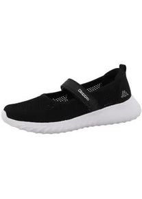 Sneaker Ballerinas Kappa "FANIA", Damen, Gr. 40, schwarz, Synthetik, Schuhe, Sommerschuhe, Freizeitschuh, Halbschuh, Slipper