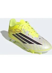 Fu&szlig;ballschuh Adidas PERFORMANCE "F50 CLUB FIRM GROUND / MULTI GROUND KIDS", M&auml;dchen, Gr. 34, team solar gelb 2, core schwarz, lucid rot, Synthetik, Textil, Schuhe Fu&szlig;ballschuh, f&uuml;r viele verschiedene B&ouml;den geeignet, f&uuml;r Kinder & Jugendliche