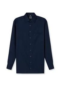 Businesshemd OLYMP "OLYMP Luxor, comfort fit, New Kent", Herren, Gr. 41, Normaler Arm, nachtblau, 100% Baumwolle, Hemden