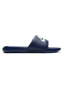 Badesandale Nike SPORTSWEAR "VICTORI ONE SLIDE", Herren, Gr. 45, blau (navy), Synthetik, kontrastfarbene Details, unifarben, Schuhe Schlappen Badelatschen Pantolette, Badelatschen
