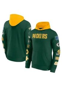 Kapuzenpullover Fanatics "Fanatics Hoodie Green Bay Packers Patched Out Fleece", Damen, Gr. XXL, gr&uuml;n, 60% Baumwolle, 40% Polyester, Pullover Kapuzenpullover