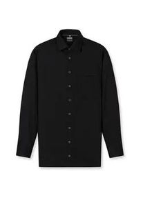 Businesshemd OLYMP "OLYMP Luxor, comfort fit, New Kent", Herren, Gr. 40, Normaler Arm, schwarz, 100% Baumwolle, Hemden