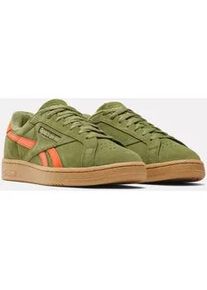 Sneaker Reebok CLASSIC "CLUB C GROUNDS UK", Herren, Gr. 45,5, deepolive, pumporange, gum, Leder, Synthetik, Schuhe Sneaker