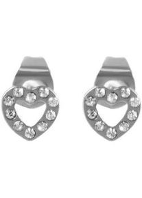 Adelia&acute;s Paar Ohrh&auml;nger ADELIA ́S "Damen Ohrringe aus Edelstahl mit Strass Steinchen", Damen, Gr. Damen, Edelstahl, silber, Ohrringe, Ideal als Geschenk zum einen besonderen Tag