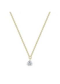 Glanzst&uuml;cke M&uuml;nchen Kette mit Anh&auml;nger GLANZST&Uuml;CKE M&Uuml;NCHEN "GSM254", gelbgold, Halsketten, Damen, 40,0cm Basiskette + 5,0cm Verl&auml;ngerung,mit Steinen, Silber 925 (Sterlingsilber), aus Sterling Silber