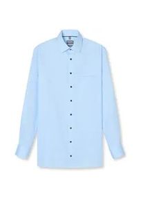 Businesshemd OLYMP "OLYMP Luxor, comfort fit, New Kent", Herren, Gr. 45, Normaler Arm, hellblau, 100% Baumwolle, Hemden
