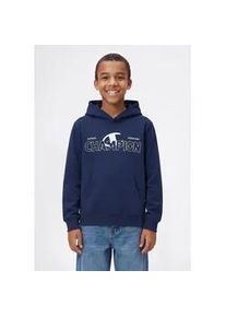 Kapuzensweatshirt Champion "Graphic Terry Hoodie", Jungen, Gr. XL (164/170), nava, Obermaterial: 54% Baumwolle, 46% Polyester, Sweatshirts, f&uuml;r Kinder, sportlicher Stil, mit Kapuze, bequemer Schnitt