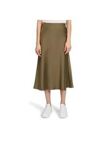 BETTY & CO Midirock BETTY & CO "Damen mit elastischem Bund", Damen, Gr. 44, dusty olive, Satin, Obermaterial: 100% Polyester, figurumspielend lang, R&ouml;cke
