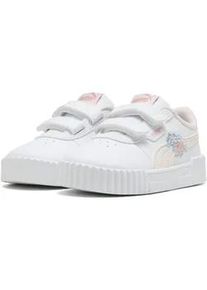Sneaker Puma "Carina 3.0 Floral Sneakers M&auml;dchen", Damen, Gr. 22, wei&szlig; jasmine flower seafoam pink blau, Obermaterial: Textil, Synthetik; Futter: Textil; Innensohle: Textil; Laufsohle: Gummi, Schuhe Sneaker