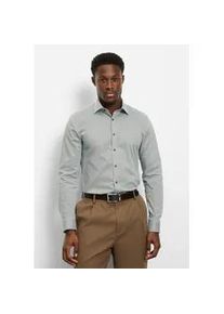 Businesshemd OLYMP "OLYMP No. Six, super slim, New York Kent", Herren, Gr. 40, Normaler Arm, grau, gr&uuml;n, 97% Baumwolle, 3% Elastolefin, Hemden