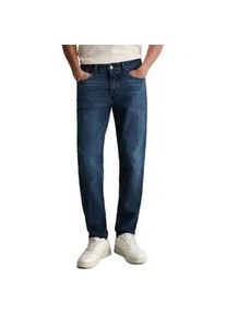 Marc O'Polo Tapered-fit-Jeans MARC O'POLO DENIM "aus Bio-Baumwoll-Mix", Herren, Gr. 33, L&auml;nge 34, dunkelblau, Obermaterial: 99% Baumwolle, 1% Elasthan, unifarben, normal, Jeans