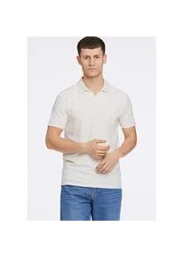 Poloshirt LINDBERGH "Poloshirt Slim Fit", Herren, Gr. 3XL, pearl wei&szlig;, Obermaterial: 95% Baumwolle, 5% Elasthan, schmal, Shirts
