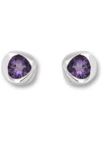 Paar Ohrh&auml;nger ONE ELEMENT "Amethyst Ohrringe Ohrstecker aus 925 Silber", silber, Ohrringe, Damen, Damen, Silber 925 (Sterlingsilber), Dezente Eleganz &ndash; feines Leuchten f&uuml;r viele Anl&auml;sse
