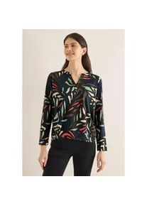 Langarmshirt Cecil, Damen, Gr. M (40), raw khaki, Stoff, 50% Modal, 50% Baumwolle, gemustert, comfort fit normal, Rundhals, normaler Saum, Shirts Langarmshirt, Jersey