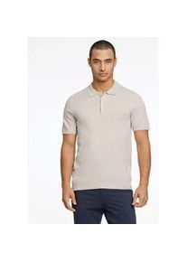Poloshirt LINDBERGH "Poloshirt Slim Fit", Herren, Gr. XXL, wei&szlig; (sanftes wei&szlig; mel), Obermaterial: 80% Viskose, 20% Nylon, schmal, V-Ausschnitt, Shirts