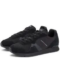 Sneaker Tommy Hilfiger "MAXLITE MIX", Herren, Gr. 44, schwarz, Lederimitat, Textil, Veloursleder, unifarben, Schuhe Sneaker, Freizeitschuh, Halbschuh, Schn&uuml;rschuh mit seitlichem Logo