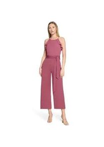 Overall Vera Mont "Damen mit Volant", Damen, Gr. 44, Normalgr&ouml;&szlig;en, sweet bloom, Obermaterial: 95% Polyester, 5% Elasthan, festlich, figurumspielend, amerikanischer Ausschnitt, Overalls Overall, Bindeband