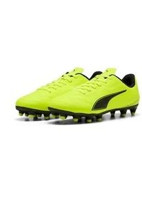 Fu&szlig;ballschuh Puma "VITORIA II FG/AG JR", Kinder, Gr. 38,5, gelb alert, Puma schwarz, Synthetik, Schuhe Fu&szlig;ballschuh, f&uuml;r Rasenpl&auml;tze, mit Schn&uuml;rung, aus Synthetik