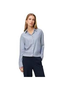 Hemdbluse Zero "Damen mit Streifen", Damen, Gr. 44, blauwei&szlig;, Web, Obermaterial: 65% Polyester, 35% Viskose, bedruckt, figurumspielend kurz, eng, Blusen Hemdbluse