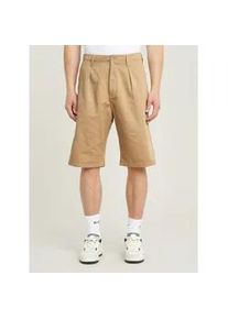 G-Star Raw Chinoshorts G-STAR "Pleated Chino Shorts", Herren, Gr. 32, lion gd, Obermaterial: 72% Baumwolle, 28% Leinen, Hosen Chinoshorts
