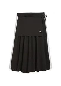 Jerseyrock Puma "T7 Midi Faltenrock Damen", Damen, Gr. M, schwarz, Obermaterial: 100% Polyester; Taschenfutter: 100% Polyester; Einsatz: 100% Polyester, R&ouml;cke