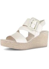 Keilsandalette Gabor "Keilsandalette", Damen, Gr. 37,5, creme, Schuhe