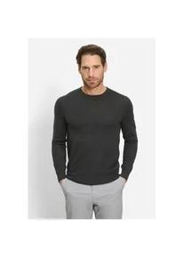 Strickpullover OLYMP "OLYMP Casual Strick", Herren, Gr. L, anthrazit, 85% Schurwolle, 15% Seide, Pullover Strickpullover