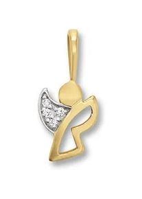 Kettenanh&auml;nger ONE ELEMENT "Zirkonia Engel Anh&auml;nger aus 333 Gelbgold", gold, Schmuckanh&auml;nger, M&auml;dchen, Gelbgold 333 Gold, Gelbgold 333, Gold, Kettenanh&auml;nger, Ihr pers&ouml;nliches Symbol &ndash; liebevoll gearbeitet f&uuml;r jeden Tag