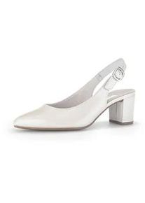 Slingpumps Gabor "Slingpumps", Damen, Gr. 37,5, wei&szlig;, Schuhe Slingpumps