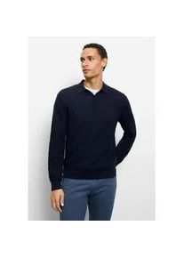 Strickpullover OLYMP "OLYMP Casual Strick", Herren, Gr. L, marine, 100% Baumwolle, Pullover Strickpullover