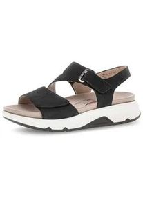 Trekkingsandale Gabor "Trekkingsandale", Damen, Gr. 38,5, blau, Schuhe