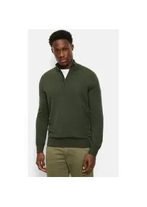 Troyer OLYMP "OLYMP Casual Strick", Herren, Gr. L, oliv, 100% Schurwolle, Pullover Troyer