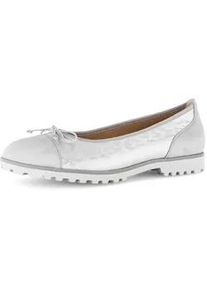Ballerina Gabor "Sportliche Ballerina", Damen, Gr. 40, silber, Schuhe Ballerina