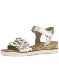 Keilsandalette Gabor "Keilsandalette", Damen, Gr. 37,5, gold, Schuhe